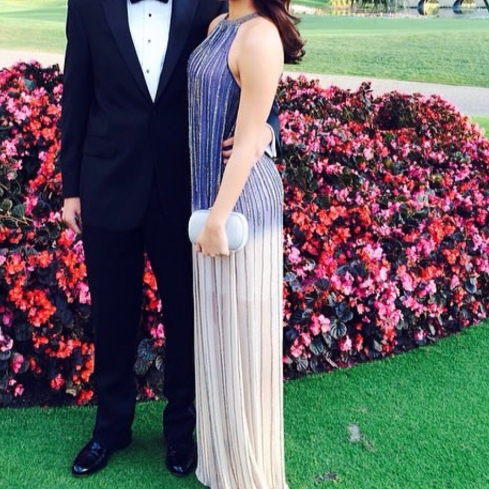 Parker Beaded Ombré Silk Gown